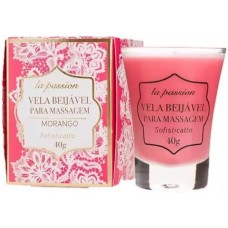 Vela Beijável Massagem La Passion Morango